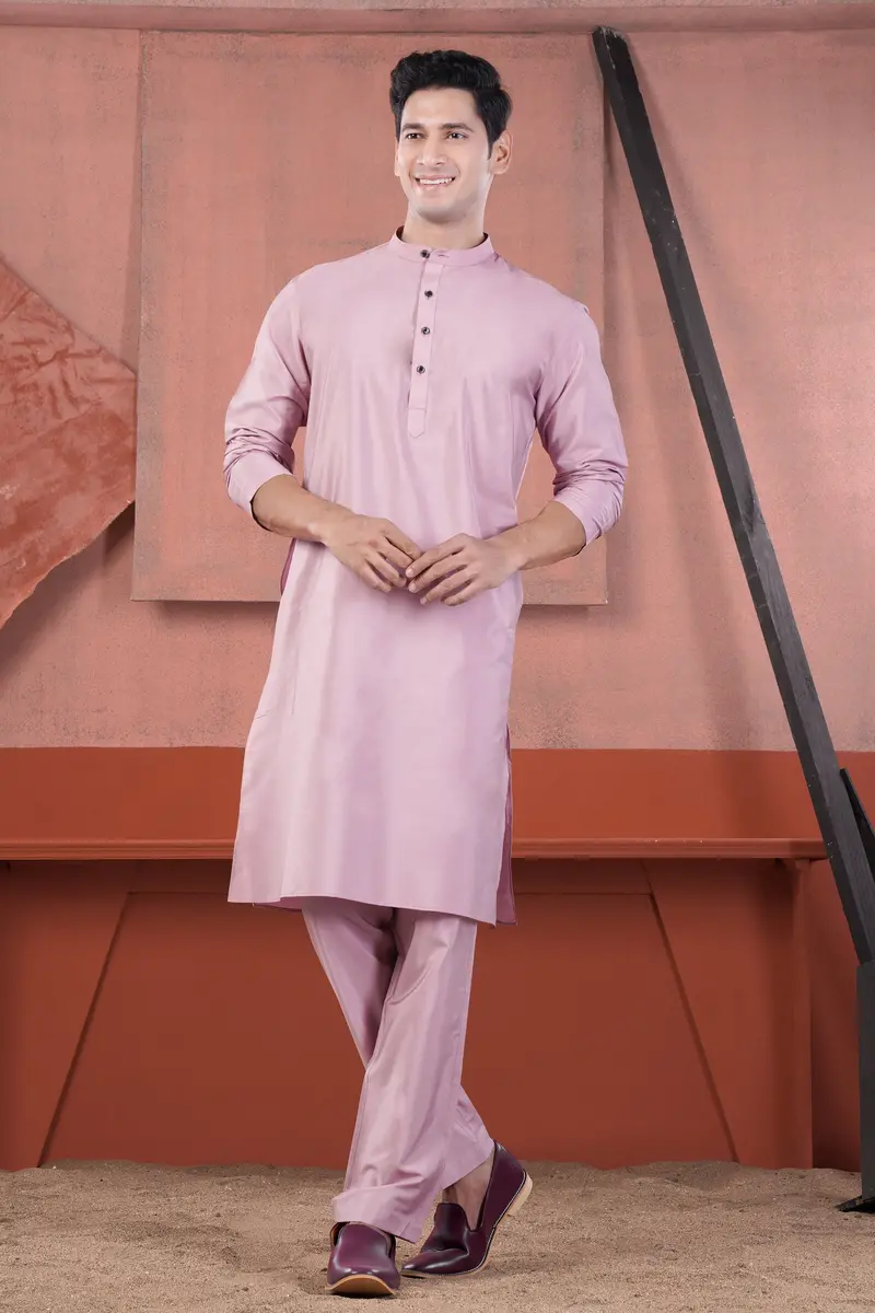 Melanie Pink Subtle Sheen Viscose Kurta 8