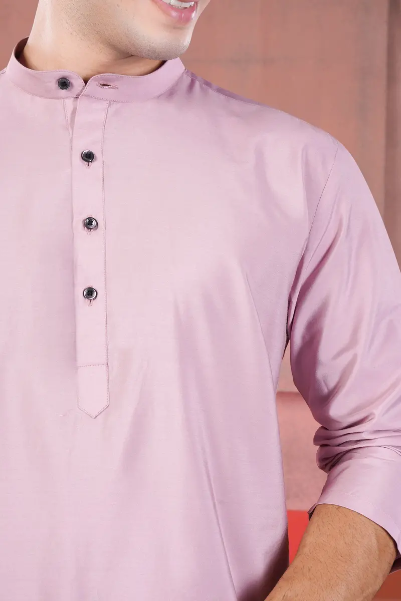 Melanie Pink Subtle Sheen Viscose Kurta Set 4