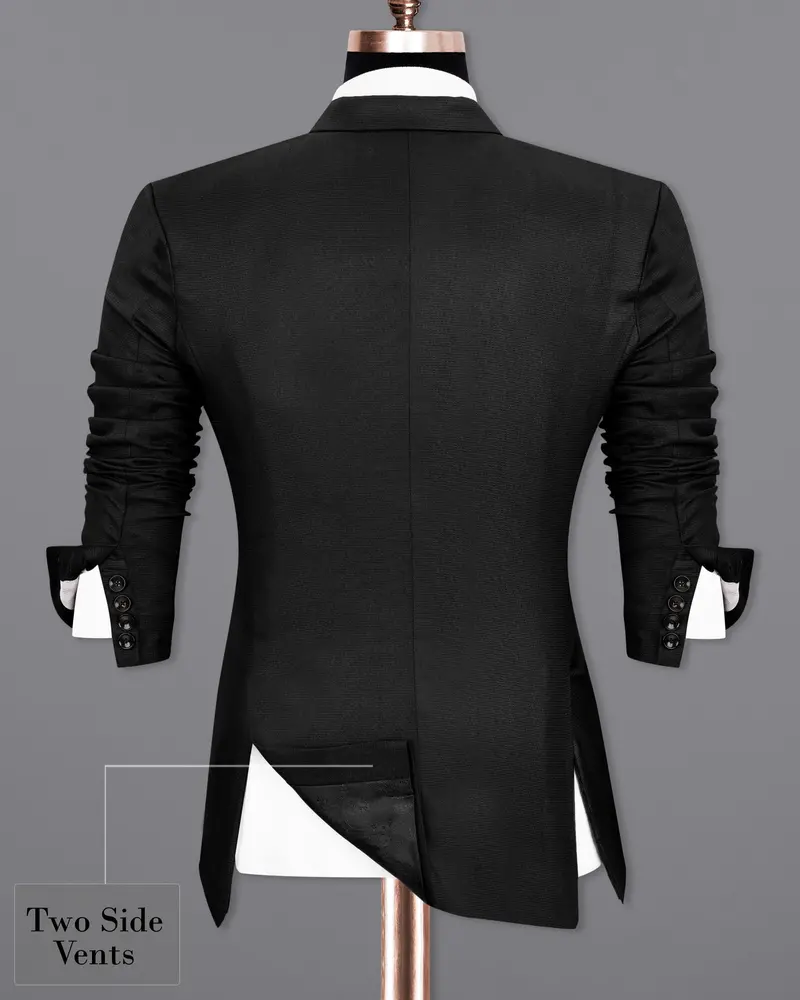 Melanzane Jade Black Double Breasted Blazer 10