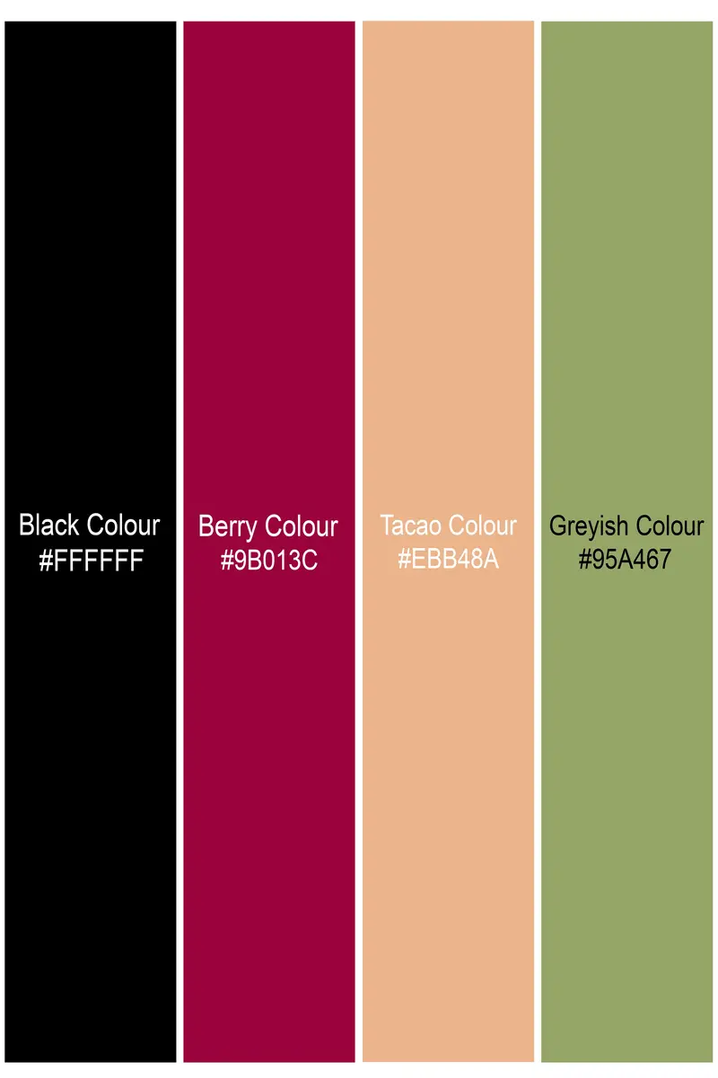 Melodicink-Jade Black With Merry Maroon Guitar Printed Lightweight Premium Cotton Multicolor Casual Shirt 9