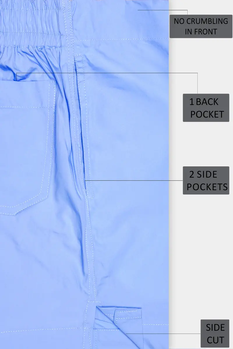 Melrose Blue Plain Solid Premium Giza Cotton Boxer 5