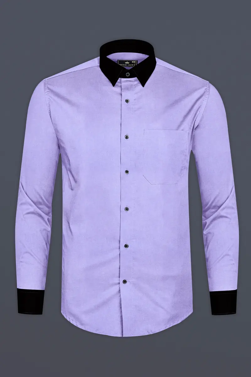 Melrose Purple Textured Luxurious Linen Shirt 6