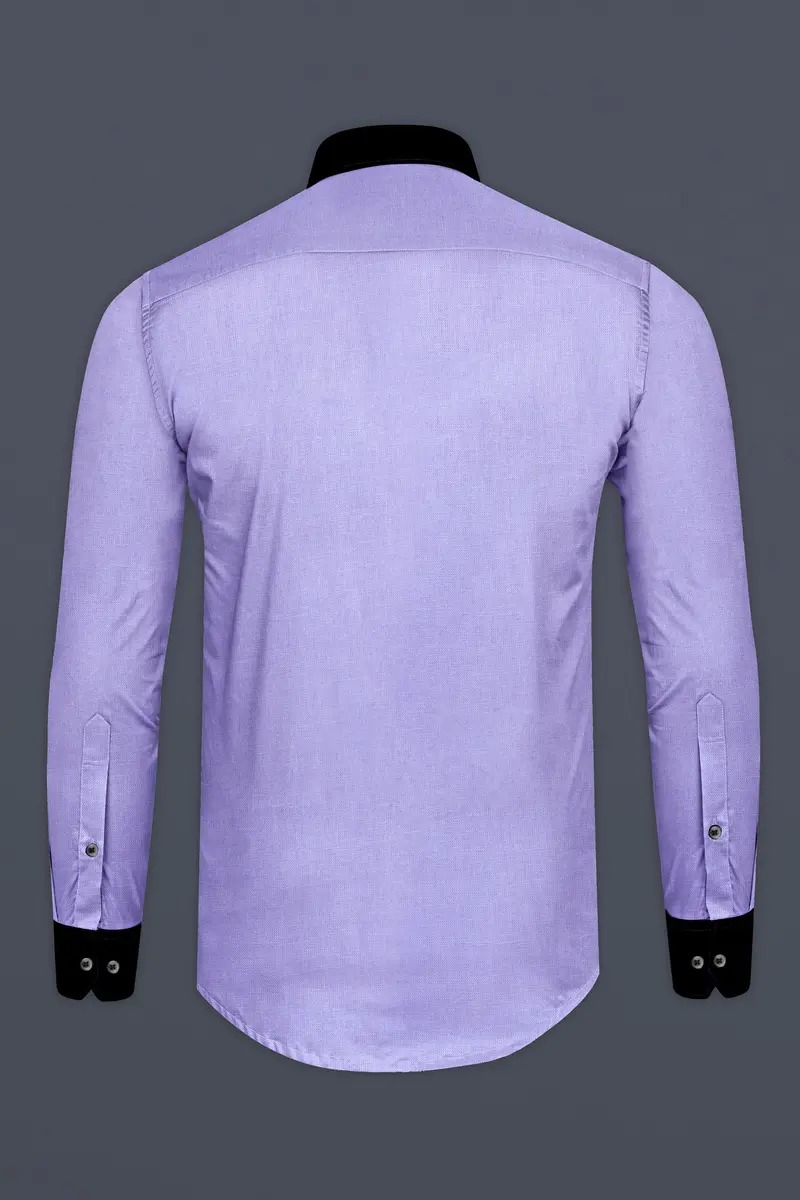 Melrose Purple Textured Luxurious Linen Shirt 7