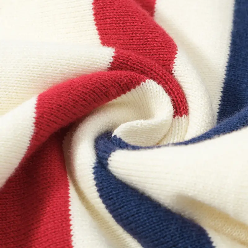 Men's 60S Mod Stripe Knit Sweater – Cream Long Sleeve Retro Pullover 7