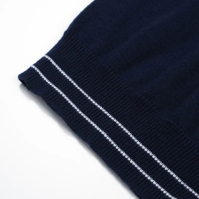 Men’S 60S Zip-Up Mod Jacket – Navy With White Trim 6