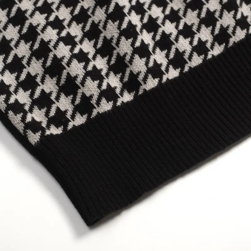Men's Black Retro Artistic Heart Embroidery Knitted Cardigan 6