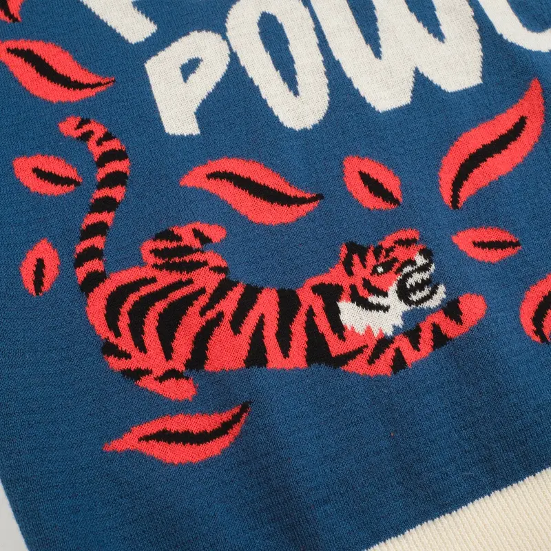 Men's Blue Animal Jacquard Knit T-Shirt - Designed By Jessica Molina 6
