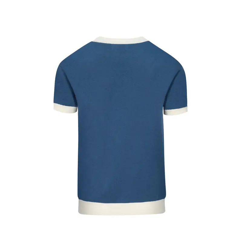 Men's Blue Cat Knit T-Shirt- Designed By Lim Heng Swee 3