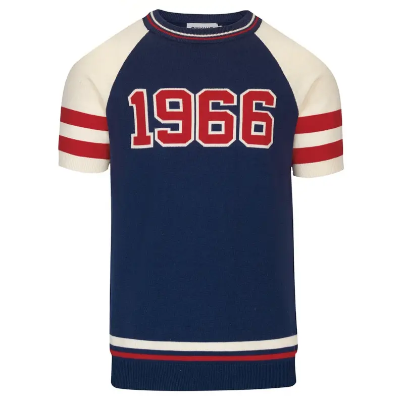 Men's Dark Blue 1966 Vintage Knitted T-Shirt 1