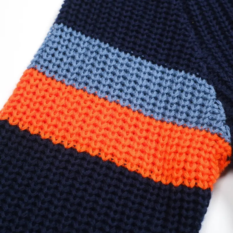 Men's Dark Blue Casual Retro V-Neck Knitwear 2