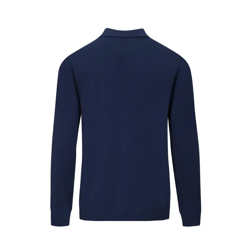 Men's Dark Blue Dachshon Vintage Casual Knit Cardigan 3