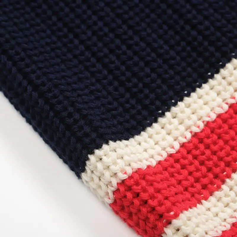 Men's Dark Blue Retro V-Neck Knitwear 6
