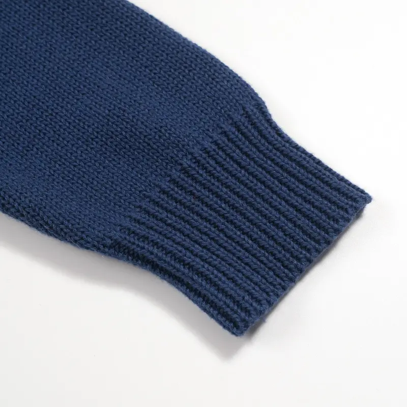 Men's Dark Blue Vintage Striped Artistic Fashion Street Jacquard Knitwear 5