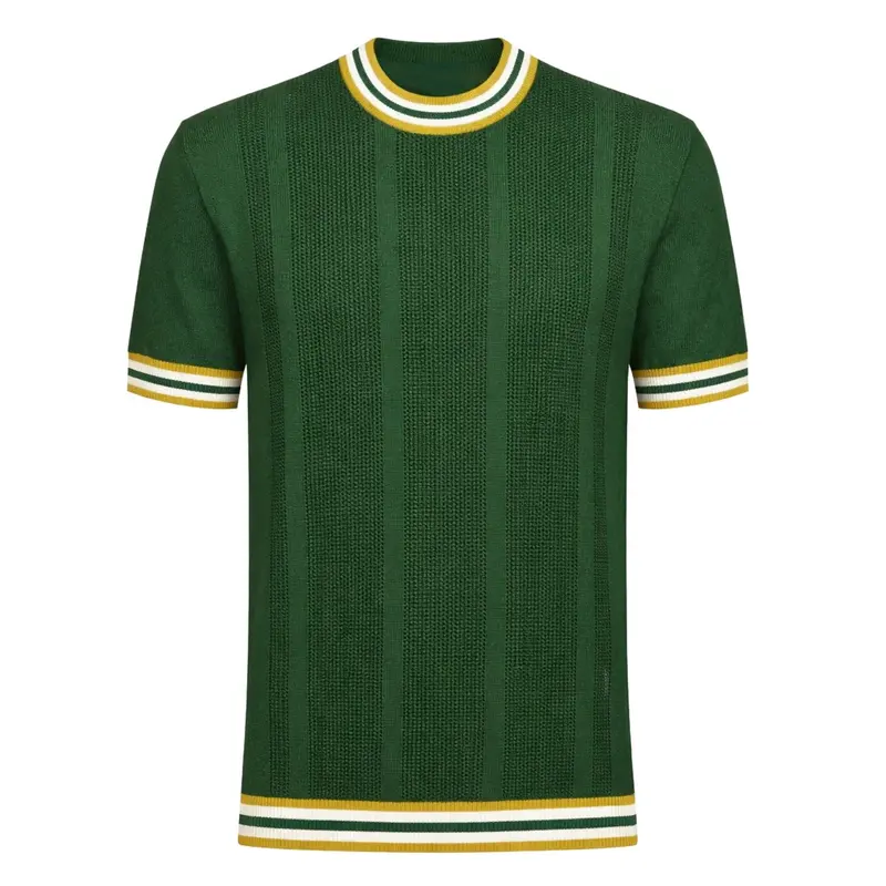Men's Green 60'S Vintage Knit Cut-Out T-Shirt 1