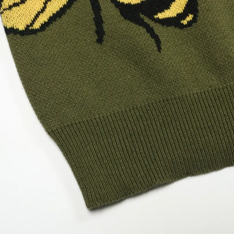 Men's Green Bee Vintage V-Neck Knit Polo 5
