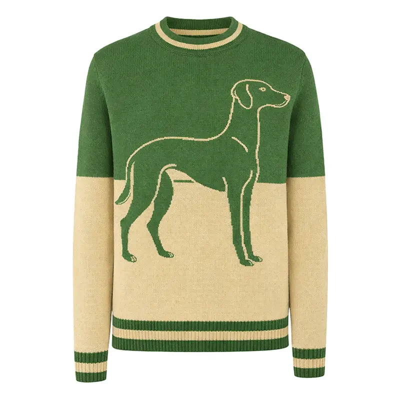 Men's Green Dog Classic Vintage Jacquard Knitwear 1