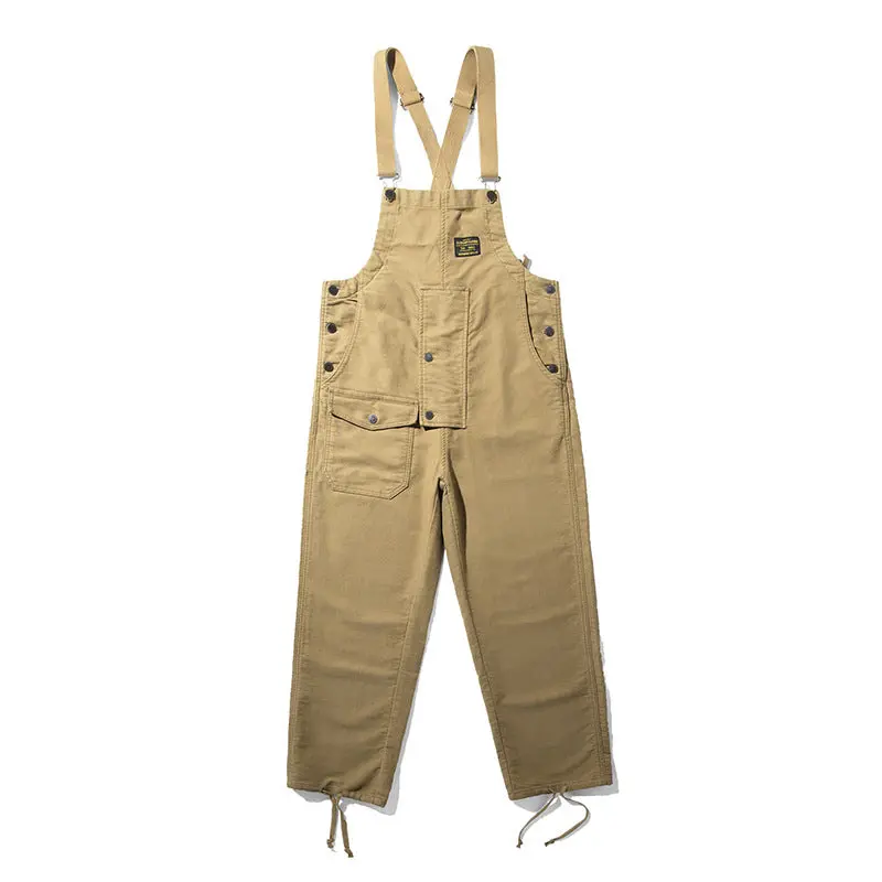 Men's Retro Casual Navy Deck Cargo Overalls 11