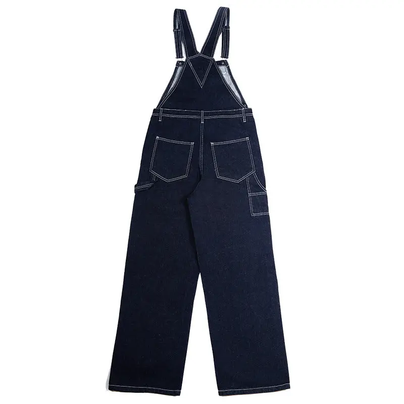 Men's Retro Casual Striped Denim Jumpsuit 1