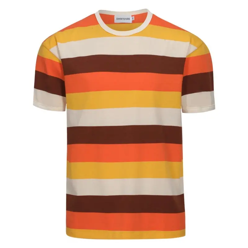 Men's Retro Sunset Stripe Tee – 1970S Vintage Style 1