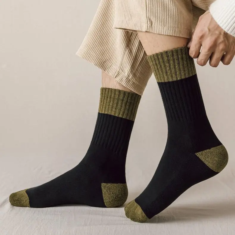 Men's Socks High Tube Thickened Winter Long Tube Terry Men's Socks 1