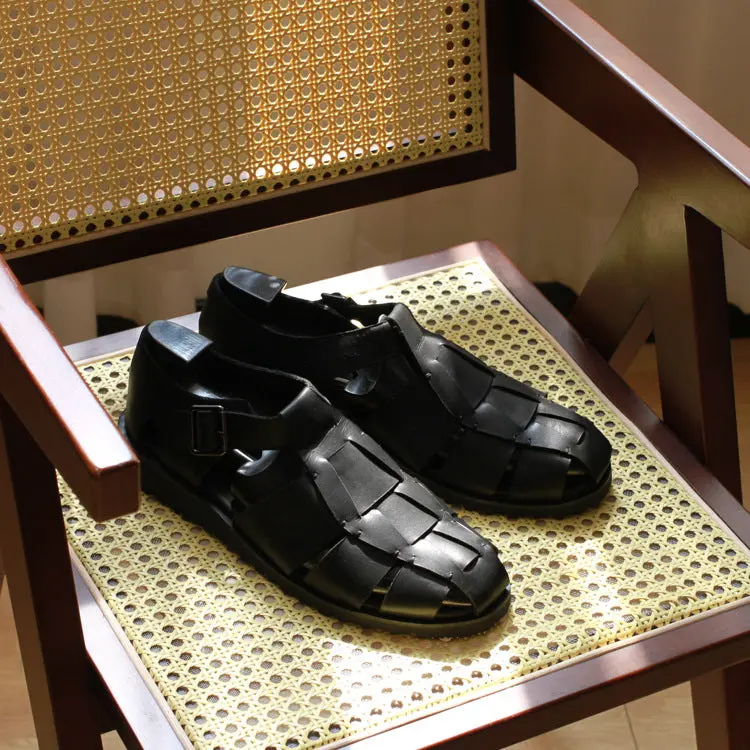 Men's Vintage Versatile Handmade Casual Gurkha Sandals Roman Sandals 1