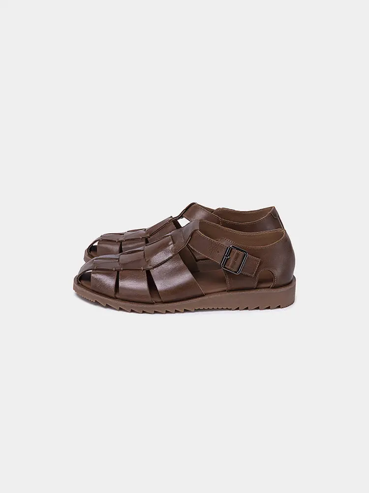 Men's Vintage Versatile Handmade Casual Gurkha Sandals Roman Sandals 10
