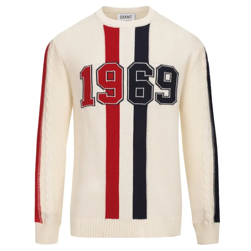 Men's White Apricot 1969 Jacquard Vintage Knitwear 1