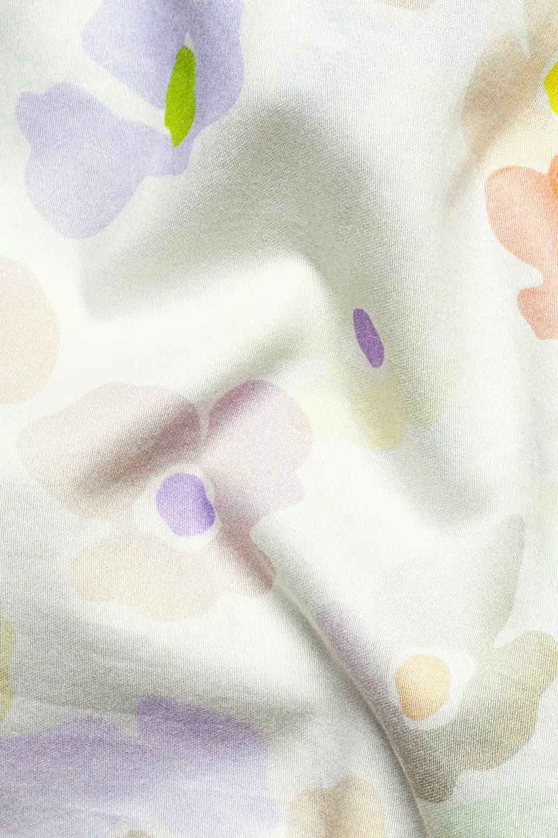 Mercury Cream And Melon Peach Multicolour Floral Printed Premium Cotton Designer Shirt 3