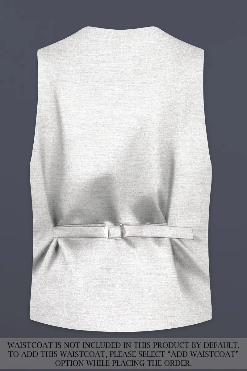 Mercury Gray Solid Wool Blend Single Breasted Suit 17