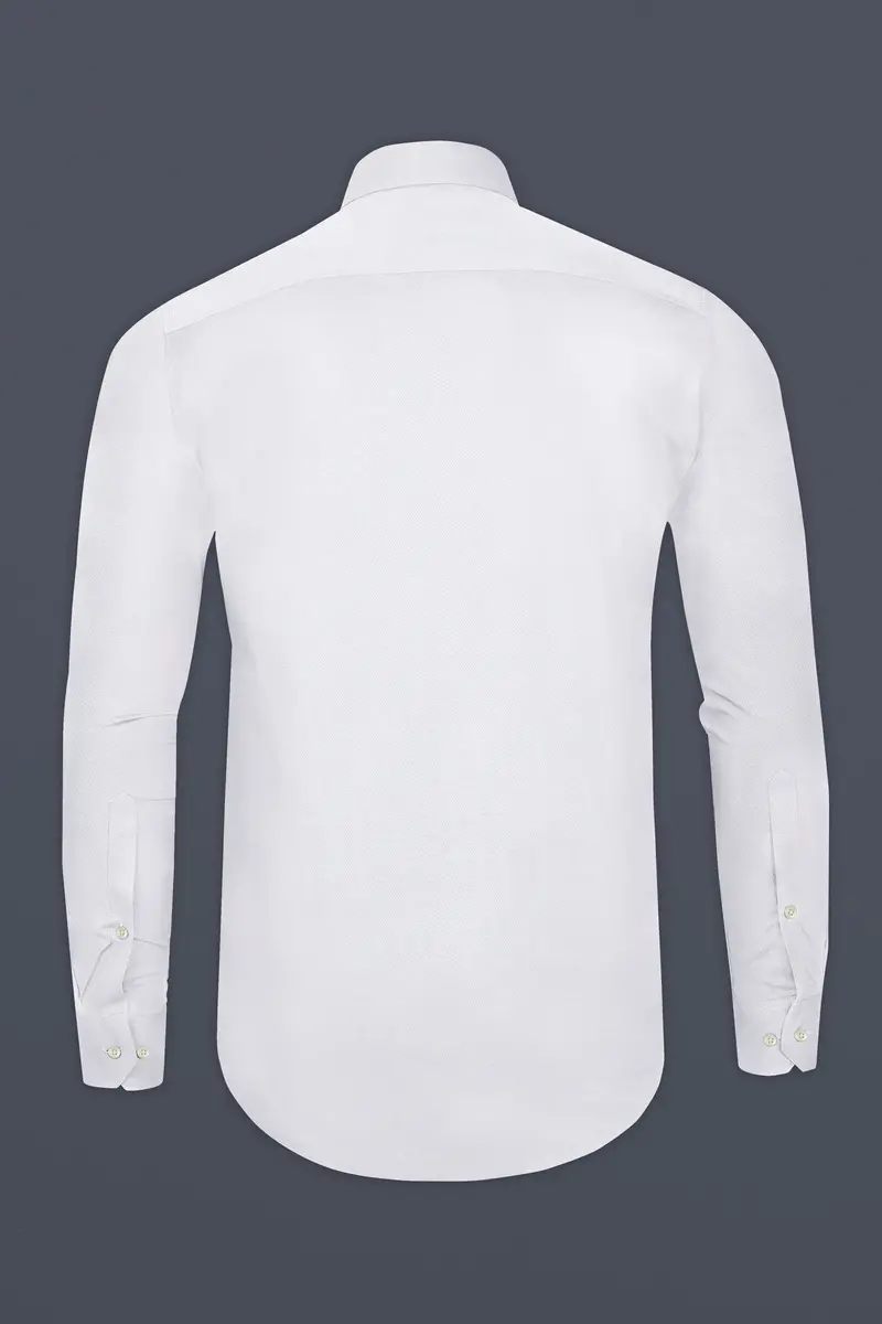Mercury Grey Dobby Textured Premium Cotton Shirt 5