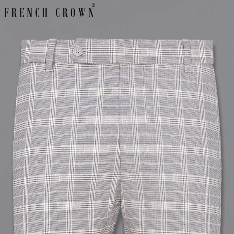 Mercury Grey Plaid Woolrich Pant 1