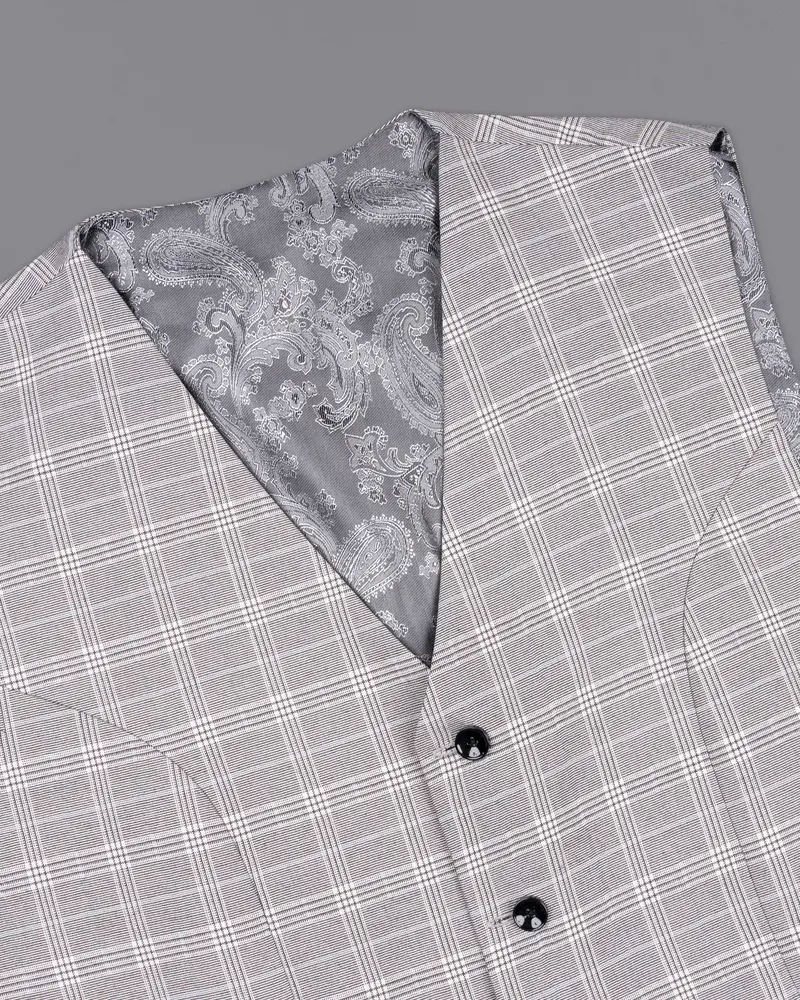 Mercury Grey Plaid Woolrich Waistcoat 4