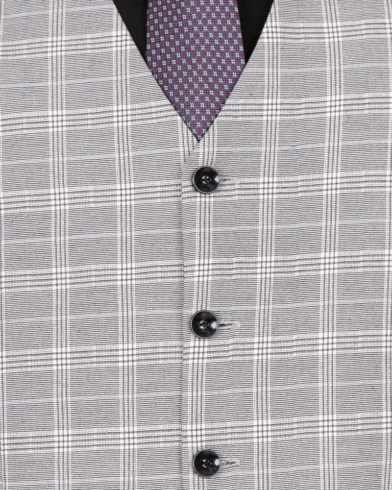 Mercury Grey Plaid Woolrich Waistcoat 5