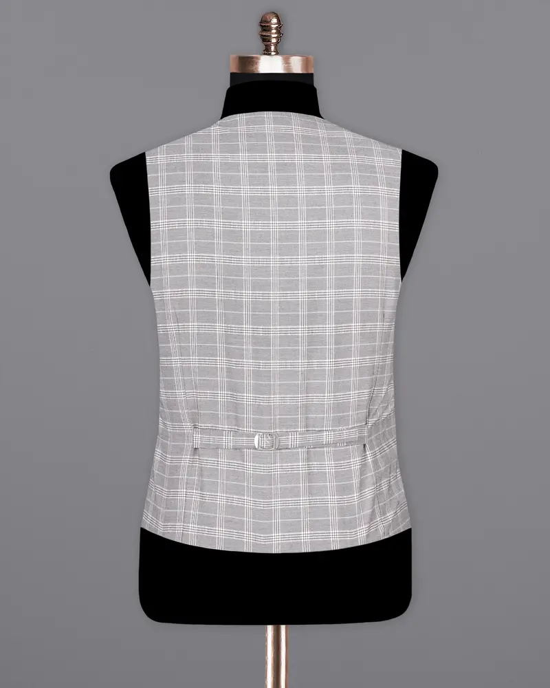 Mercury Grey Plaid Woolrich Waistcoat 6