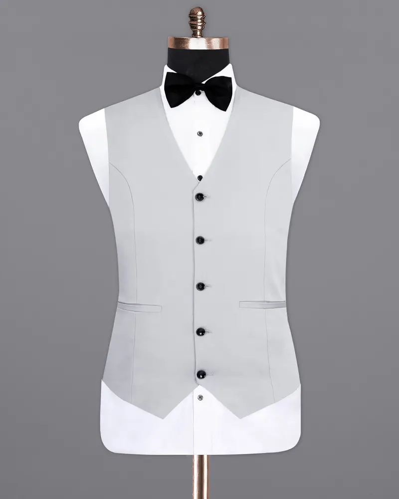 Mercury Grey Wool Rich Waistcoat 2