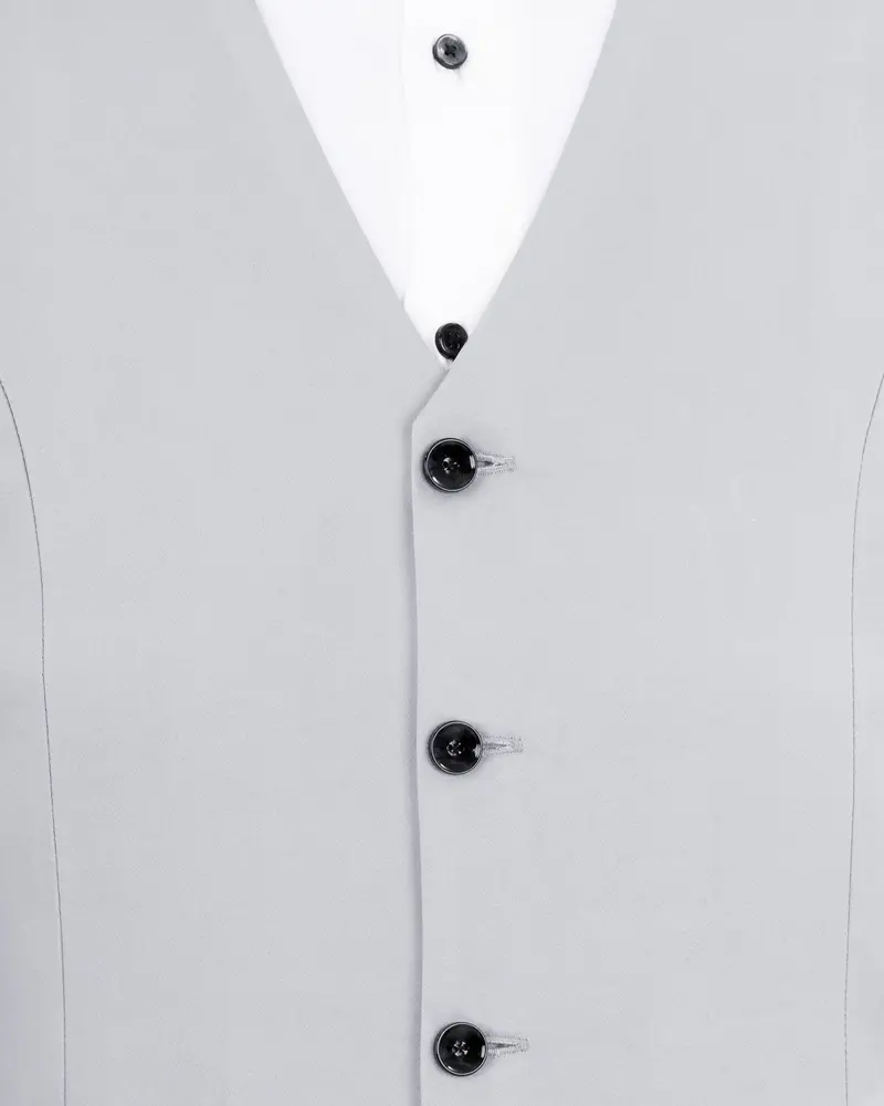 Mercury Grey Wool Rich Waistcoat 5