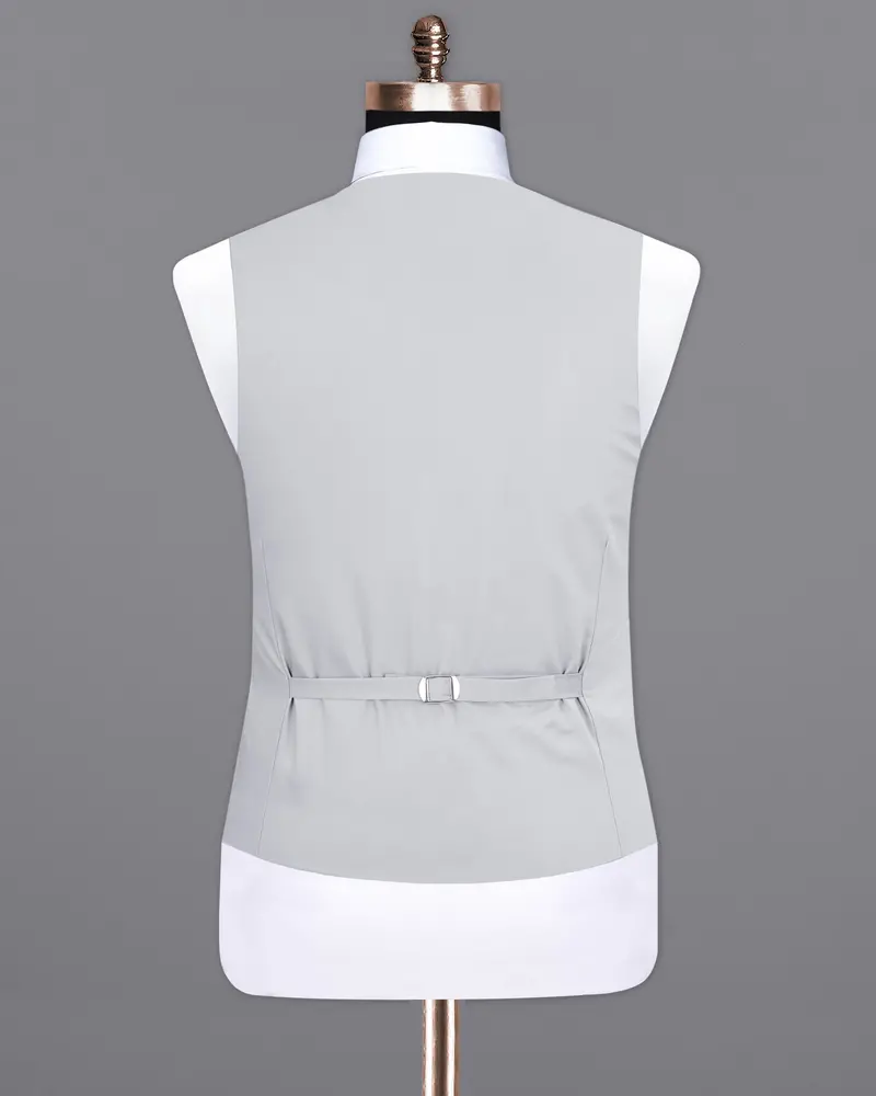 Mercury Grey Wool Rich Waistcoat 6