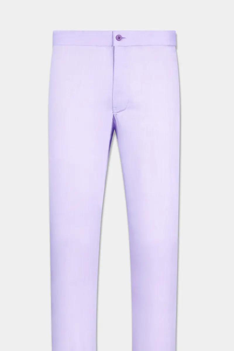 Mercury Purple Herringbone Textured Premium Cotton Lounge Pant 2