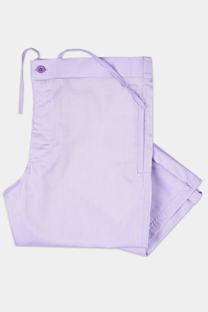 Mercury Purple Herringbone Textured Premium Cotton Lounge Pant 4