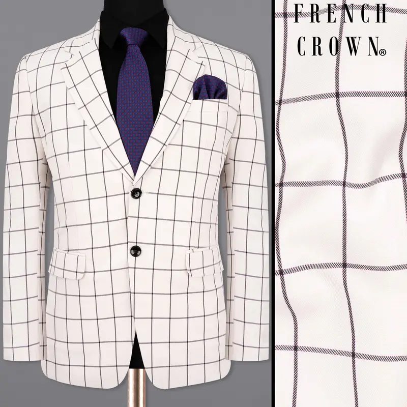 Mercury Windowpane Single Breasted Blazer 1