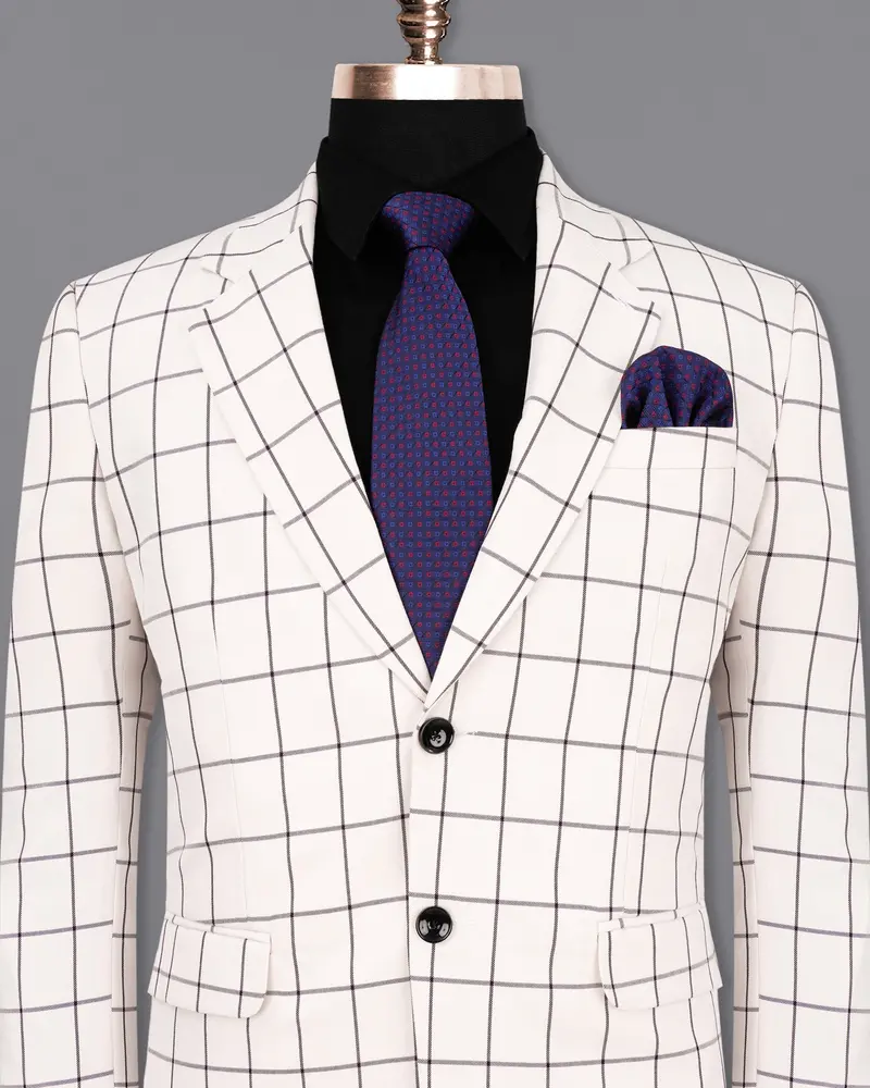 Mercury Windowpane Single Breasted Blazer 2