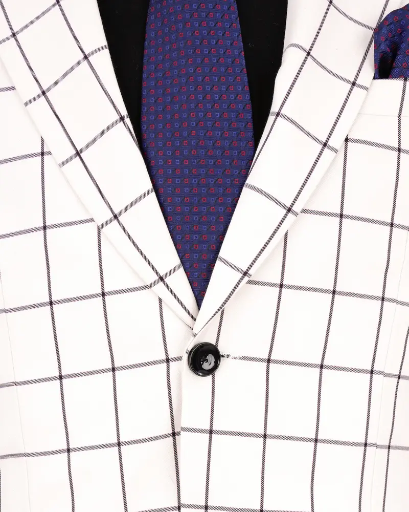 Mercury Windowpane Single Breasted Blazer 4
