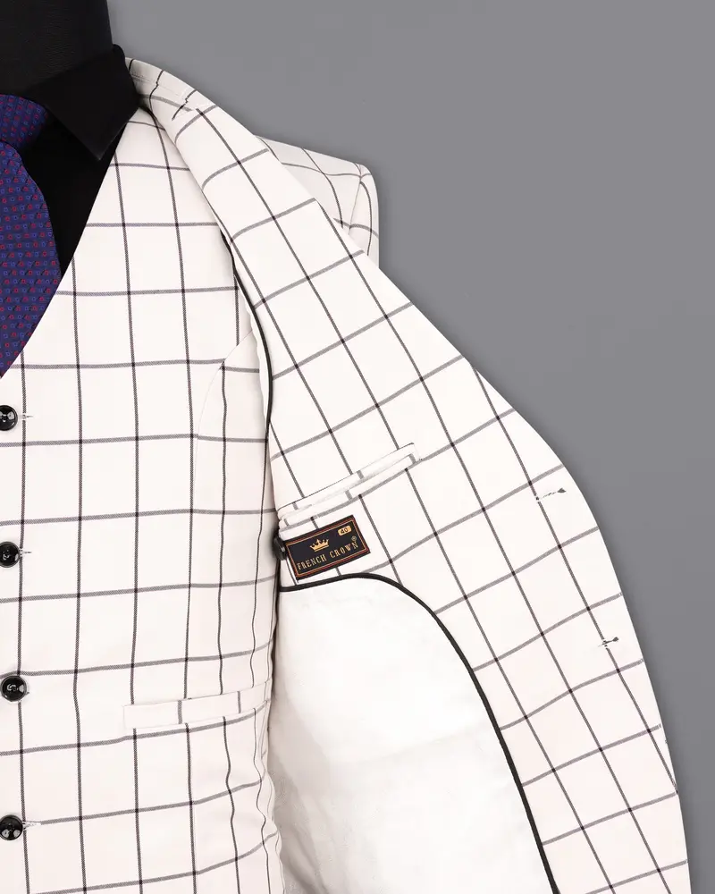 Mercury Windowpane Single Breasted Blazer 7