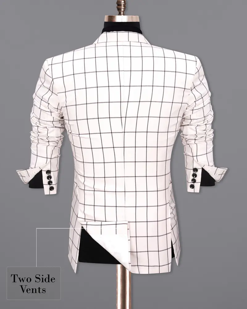 Mercury Windowpane Single Breasted Blazer 9