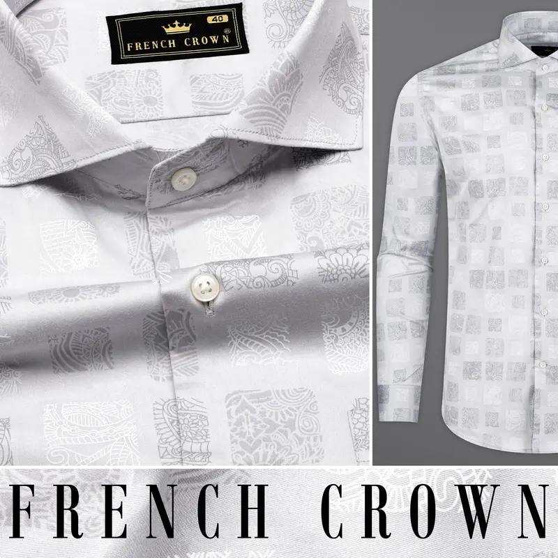 Mercury With Quartz Gray Box Like Printed Super Soft Premium Cotton Shirt 10