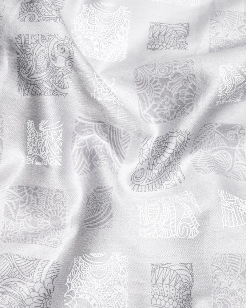 Mercury With Quartz Gray Box Like Printed Super Soft Premium Cotton Shirt 2