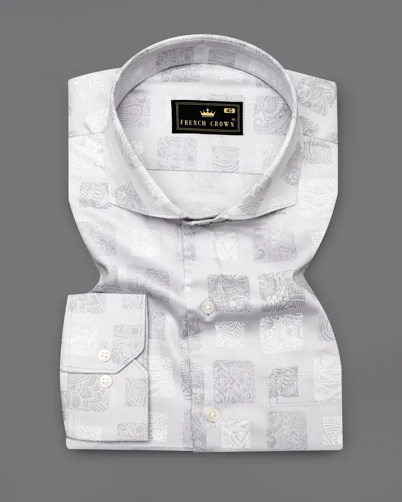 Mercury With Quartz Gray Box Like Printed Super Soft Premium Cotton Shirt 3
