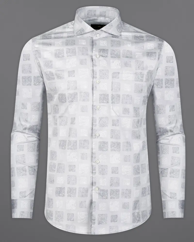 Mercury With Quartz Gray Box Like Printed Super Soft Premium Cotton Shirt 5