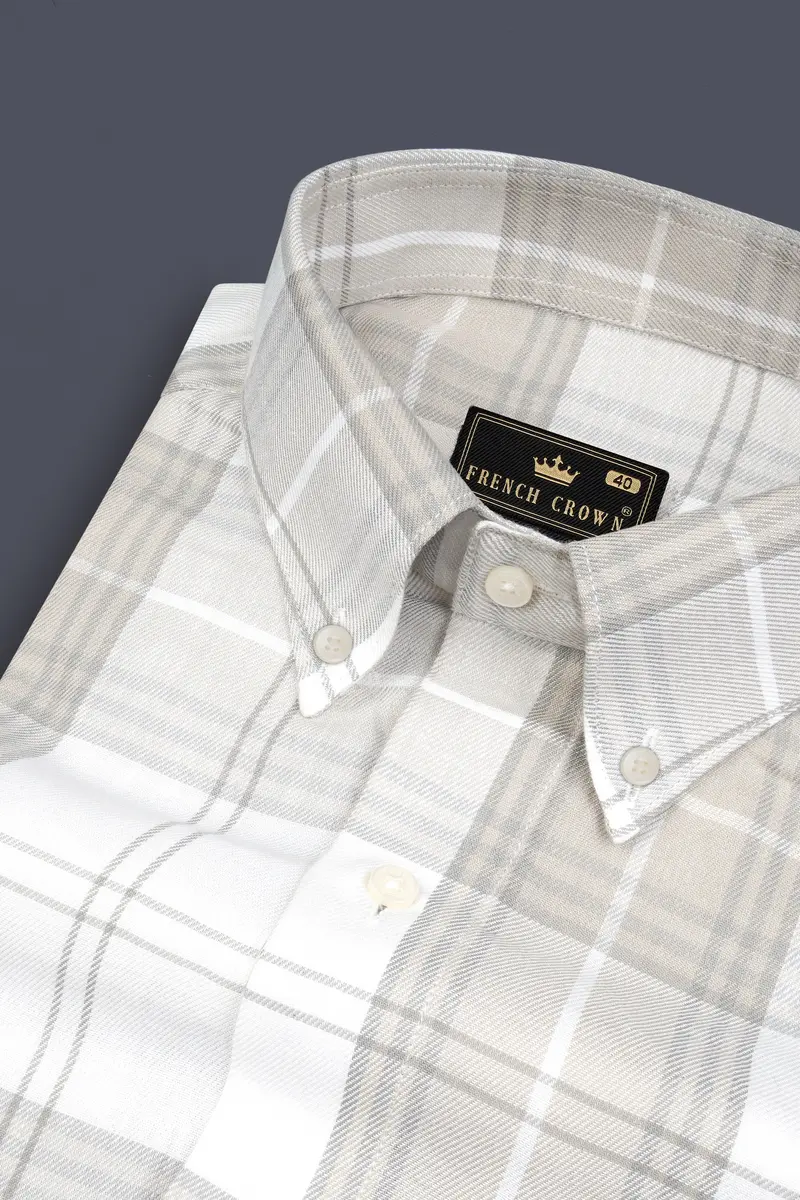Mercury With Rodeo Dust Brown Plaid Premium Tencel Shirt 1