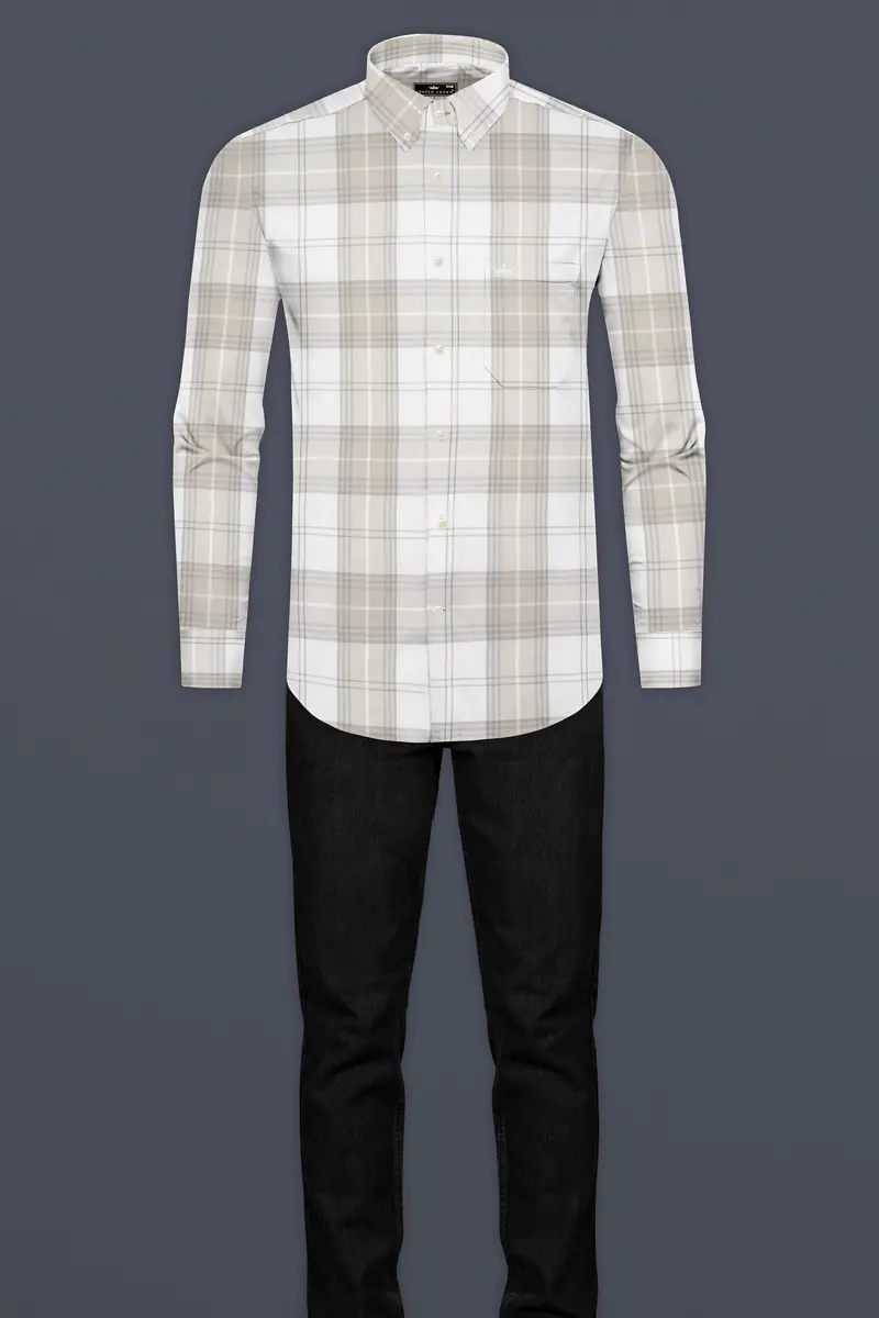 Mercury With Rodeo Dust Brown Plaid Premium Tencel Shirt 6